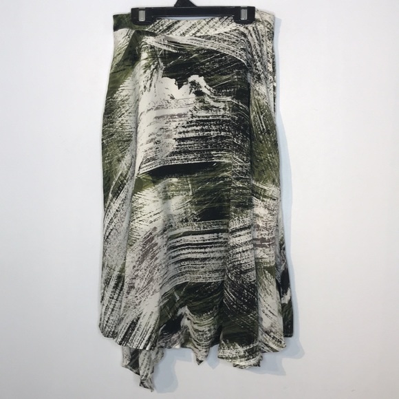 Lamarque Gaza palm buttons asymetric skirt - Picture 5 of 14